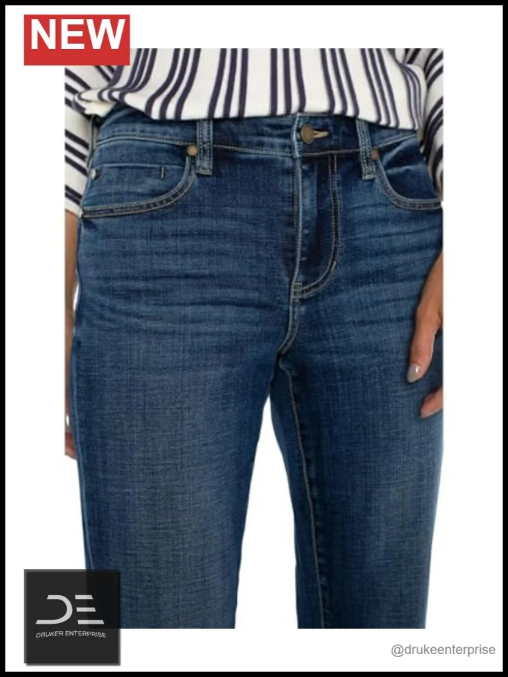Liverpool Women's Marley Girlfriend Cuffed Mid-Rise Vintage Denim Jeans Size 29